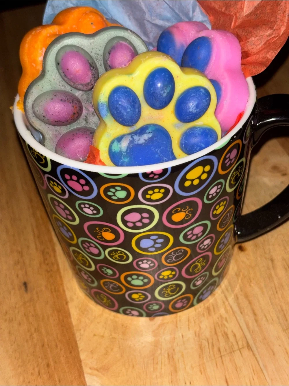 Colorful Paw Print Wax Melts - Multi-Color Scented Melts